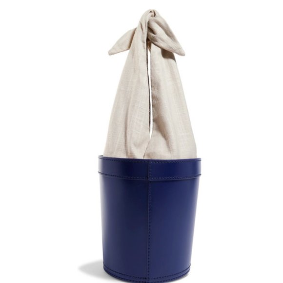 STAUD Britt Leather & Canvas Bucket Bag - Picture 5 of 13